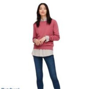 Ann Taylor Factory Crewneck XS PinkCoral Sweate